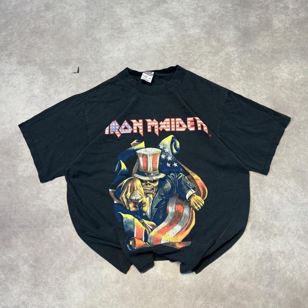 Vintage Y2K Iron Maiden Heavy Metal Band Graphic T Shirt Mens Fits M